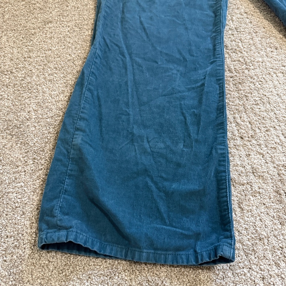 Current Elliott Painter Teal Blue Corduroy Carpenter Wide Leg Pants 30 Utility - Picture 4 of 12